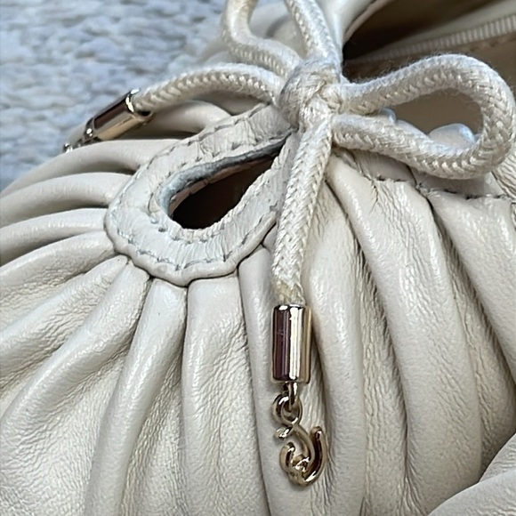 New Sam Edelman Julia Ruched Pointed Toe Flats Ivory Marfil Balletcore Sz 5.5 - Picture 6 of 12
